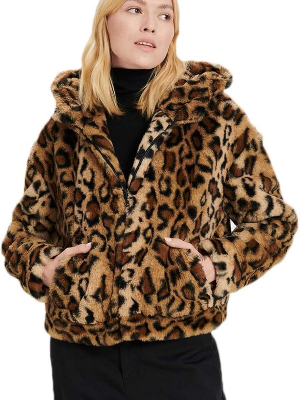 Ugg Mandy Faux Fur Hoodie, Leopard II